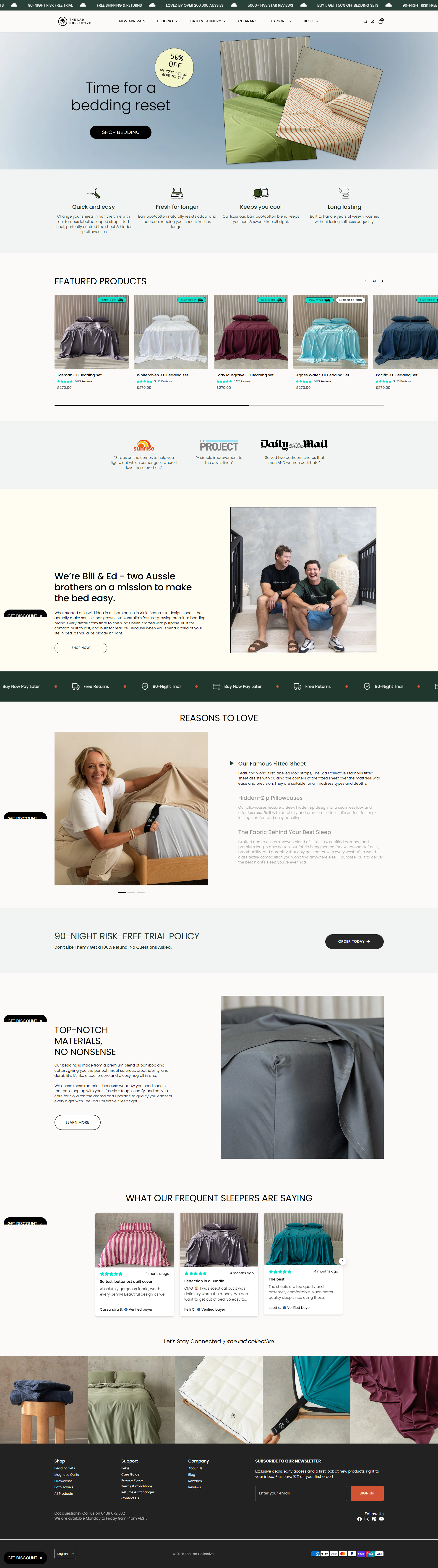 The Lad Collective website — full page